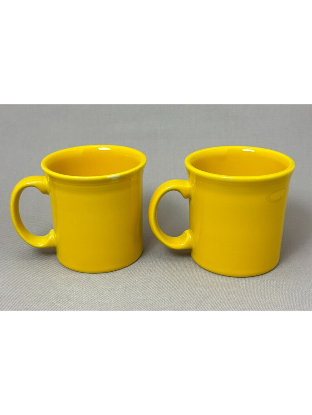 Fiesta Sunflower Yellow Coffee Mugs Cups Post 86 Homer Laughlin HLC Set of 2